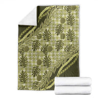 Hawaii Breadfruit Palaka Blanket Omaomao Maile Lei - Polynesian Pride