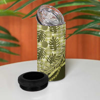 Hawaii Breadfruit Palaka 4 in 1 Can Cooler Tumbler Omaomao Maile Lei - Polynesian Pride