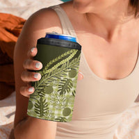 Hawaii Breadfruit Palaka 4 in 1 Can Cooler Tumbler Omaomao Maile Lei - Polynesian Pride