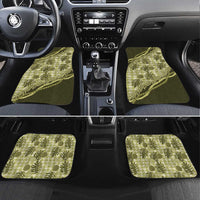 Hawaii Breadfruit Palaka Car Mats Omaomao Maile Lei - Polynesian Pride
