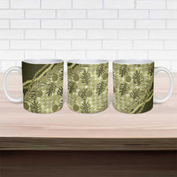 Hawaii Breadfruit Palaka Ceramic Mug Omaomao Maile Lei LT9 - Polynesian Pride