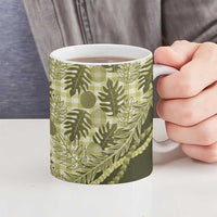 Hawaii Breadfruit Palaka Ceramic Mug Omaomao Maile Lei LT9 - Polynesian Pride