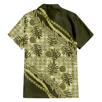 Hawaii Breadfruit Palaka Family Matching Mermaid Dress and Hawaiian Shirt Omaomao Maile Lei LT9 - Polynesian Pride