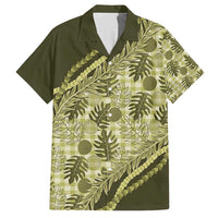 Hawaii Breadfruit Palaka Hawaiian Shirt Omaomao Maile Lei - Polynesian Pride