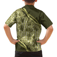 Hawaii Breadfruit Palaka Kid Hawaiian Shirt Omaomao Maile Lei LT9 - Polynesian Pride