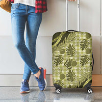 Hawaii Breadfruit Palaka Luggage Cover Omaomao Maile Lei - Polynesian Pride