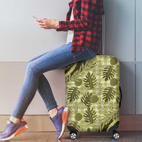 Hawaii Breadfruit Palaka Luggage Cover Omaomao Maile Lei - Polynesian Pride