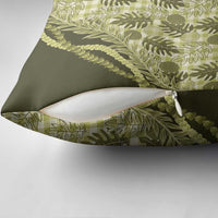 Hawaii Breadfruit Palaka Pillow Cover Omaomao Maile Lei - Polynesian Pride