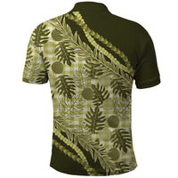 Hawaii Breadfruit Palaka Polo Shirt - Omaomao Maile Lei LT9 - Polynesian Pride
