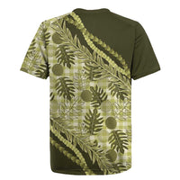 Hawaii Breadfruit Palaka Rugby Jersey Omaomao Maile Lei LT9 - Polynesian Pride