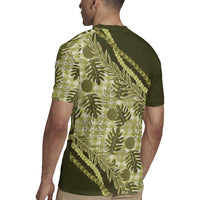 Hawaii Breadfruit Palaka Rugby Jersey Omaomao Maile Lei LT9 - Polynesian Pride