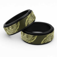 Hawaii Breadfruit Palaka Spinner Ring Omaomao Maile Lei - Polynesian Pride