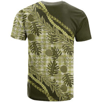 Hawaii Breadfruit Palaka T Shirt Omaomao Maile Lei LT9 - Polynesian Pride