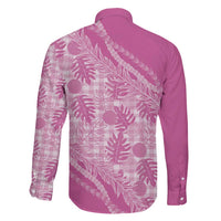 Hawaii Breadfruit Palaka Family Matching Long Sleeve Bodycon Dress and Hawaiian Shirt Omaomao Ulaula Maile Lei - Polynesian Pride