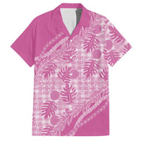 Hawaii Breadfruit Palaka Hawaiian Shirt Omaomao Ulaula Maile Lei LT9 Pink - Polynesian Pride