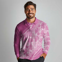 Hawaii Breadfruit Palaka Long Sleeve Polo Shirt Omaomao Ulaula Maile Lei - Polynesian Pride