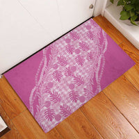Hawaii Breadfruit Palaka Rubber Doormat Omaomao Ulaula Maile Lei LT9 - Polynesian Pride
