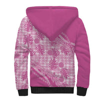 Hawaii Breadfruit Palaka Sherpa Hoodie Omaomao Ulaula Maile Lei - Polynesian Pride