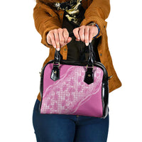 Hawaii Breadfruit Palaka Shoulder Handbag Omaomao Ulaula Maile Lei LT9 One Size Pink - Polynesian Pride
