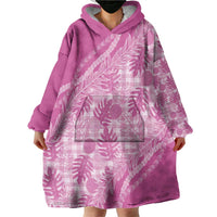 Hawaii Breadfruit Palaka Wearable Blanket Hoodie Omaomao Ulaula Maile Lei - Polynesian Pride