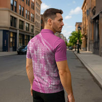 Hawaii Breadfruit Palaka Zipper Polo Shirt Omaomao Ulaula Maile Lei - Polynesian Pride