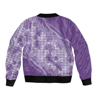 Hawaii Breadfruit Palaka Bomber Jacket Poni Maile Lei - Polynesian Pride