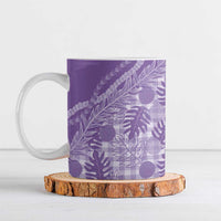 Hawaii Breadfruit Palaka Ceramic Mug Poni Maile Lei LT9 Purple - Polynesian Pride