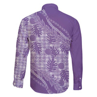 Hawaii Breadfruit Palaka Family Matching Long Sleeve Bodycon Dress and Hawaiian Shirt Poni Maile Lei - Polynesian Pride