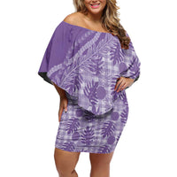 Hawaii Breadfruit Palaka Family Matching Off Shoulder Short Dress and Hawaiian Shirt Poni Maile Lei - Polynesian Pride