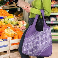 Hawaii Breadfruit Palaka Grocery Bag Poni Maile Lei - Polynesian Pride