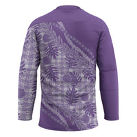 Hawaii Breadfruit Palaka Hockey Jersey Poni Maile Lei LT9 - Polynesian Pride