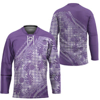 Hawaii Breadfruit Palaka Hockey Jersey Poni Maile Lei LT9 - Polynesian Pride