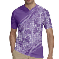 Hawaii Breadfruit Palaka Rugby Jersey Poni Maile Lei - Polynesian Pride