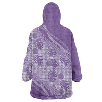 Hawaii Breadfruit Palaka Wearable Blanket Hoodie Poni Maile Lei - Polynesian Pride
