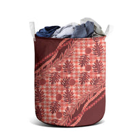 Hawaii Breadfruit Palaka Laundry Basket Ulaula Maile Lei LT9 - Polynesian Pride