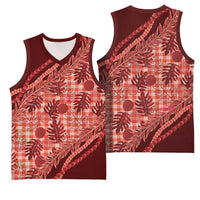 Hawaii Breadfruit Palaka Basketball Jersey Ulaula Maile Lei LT9 - Polynesian Pride