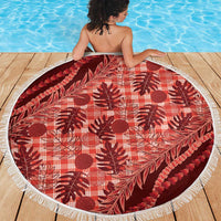 Hawaii Breadfruit Palaka Beach Blanket Ulaula Maile Lei - Polynesian Pride