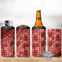 Hawaii Breadfruit Palaka 4 in 1 Can Cooler Tumbler Ulaula Maile Lei - Polynesian Pride