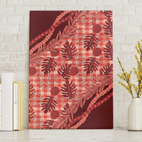 Hawaii Breadfruit Palaka Canvas Wall Art Ulaula Maile Lei LT9 Without Frame Red - Polynesian Pride