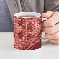 Hawaii Breadfruit Palaka Ceramic Mug Ulaula Maile Lei LT9 - Polynesian Pride