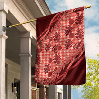 Hawaii Breadfruit Palaka Garden Flag Ulaula Maile Lei - Polynesian Pride