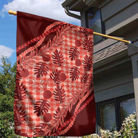 Hawaii Breadfruit Palaka Garden Flag Ulaula Maile Lei - Polynesian Pride