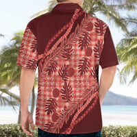 Hawaii Breadfruit Palaka Hawaiian Shirt Ulaula Maile Lei LT9 - Polynesian Pride