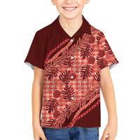 Hawaii Breadfruit Palaka Hawaiian Shirt Ulaula Maile Lei LT9 - Polynesian Pride