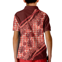 Hawaii Breadfruit Palaka Kid Polo Shirt Ulaula Maile Lei LT9 - Polynesian Pride