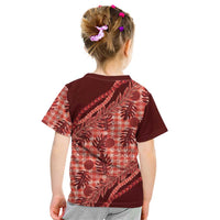 Hawaii Breadfruit Palaka Kid T Shirt Ulaula Maile Lei LT9 - Polynesian Pride