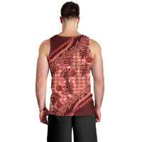 Hawaii Breadfruit Palaka Men Tank Top Ulaula Maile Lei LT9 - Polynesian Pride
