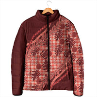 Hawaii Breadfruit Palaka Padded Jacket Ulaula Maile Lei LT9 - Polynesian Pride