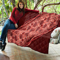 Hawaii Breadfruit Palaka Quilt Ulaula Maile Lei - Polynesian Pride