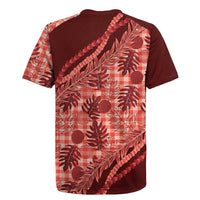 Hawaii Breadfruit Palaka Rugby Jersey Ulaula Maile Lei LT9 - Polynesian Pride